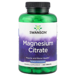 Swanson Vitamins, цитрат магния, 240 таблеток (112.5 мг в 1 таблетке)