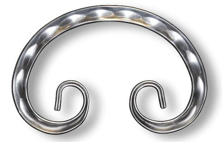 Кованый элемент "Вензель" с декоративной фактурой 190х130 мм.