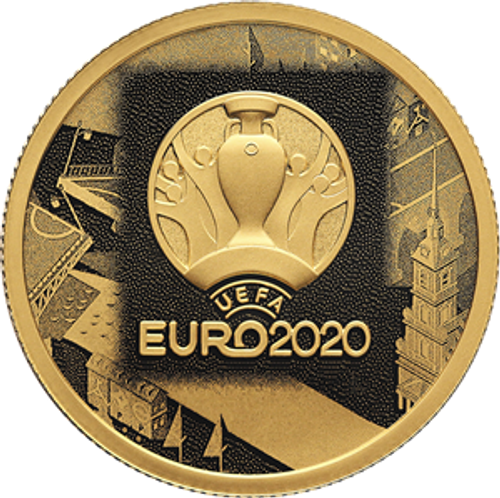 50 рублей Чемпионат Европы по футболу 2020 года (UEFA EURO 2020) 2021 год. PROOF