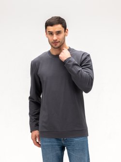 Лонгслив мужской хлопковый. Графит