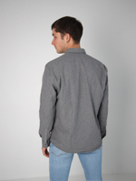 Рубашка Город Горький серая с нашивкой