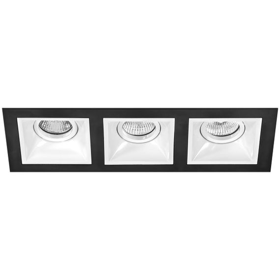 Комплект из светильников и рамки Lightstar Domino Quadro (214537+214506+214506+214506) D537060606