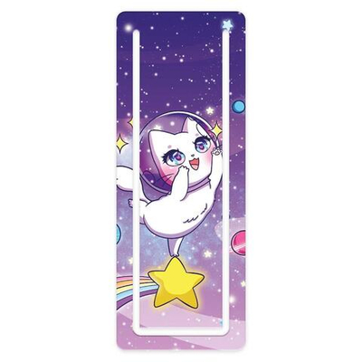 Закладка для книг с вырубкой "Космическая кошечка" (Феникс+)