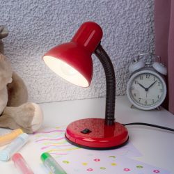 Настольный светильник ЭРА N-120-E27-40W-R красный | Настольные светильники под лампу