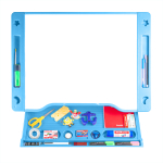 Комплект растущей детской мебели Anatomica Arlekino парта + стул + выдвижной ящик голубой