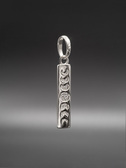 Кулон прямой с Фазами луны из серебра