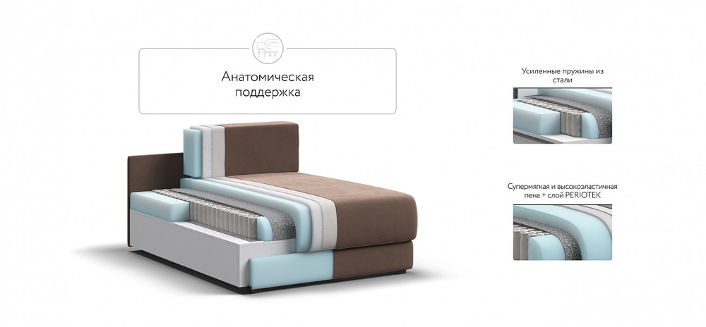 Оттоманка РИЧМОНД Модуль Велюр Монолит мокко