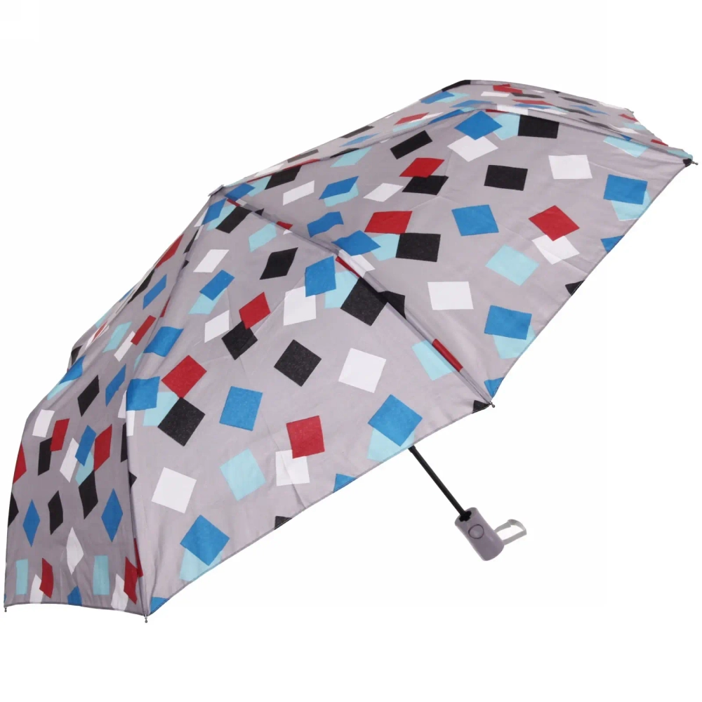 Зонт женский полуавтомат «Ultramarine - Геометрия», микс 6 цветов, 8 спиц, d-100см, длина в слож. виде 68см