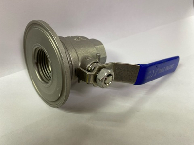 Кран шаровый, нерж. сталь 304, с клампом 2" дюйма