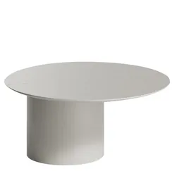 Столик Type D 80 см со смещенным основанием D 39 см (серо-бежевый)