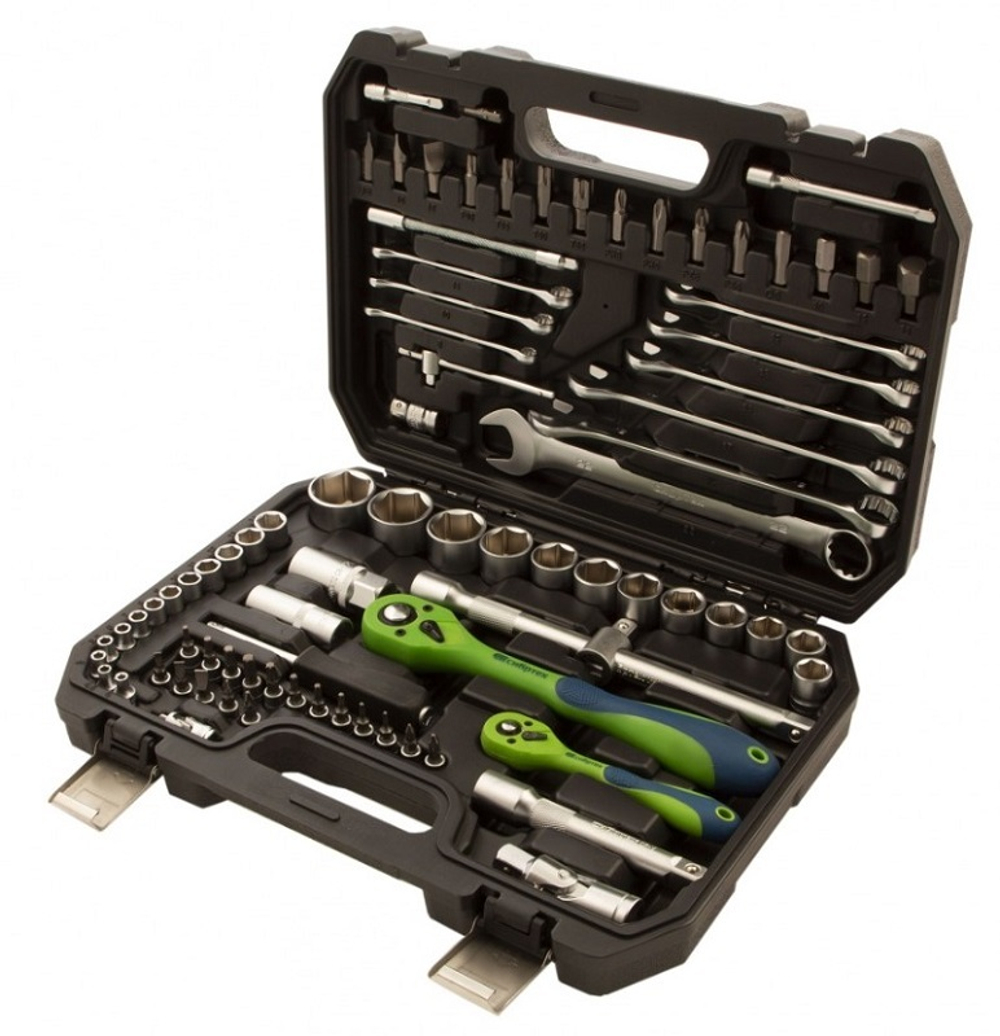 Аренда Набор инструментов 82 предмета, CrV, 1/2", 1/4" СИБРТЕХ 13514