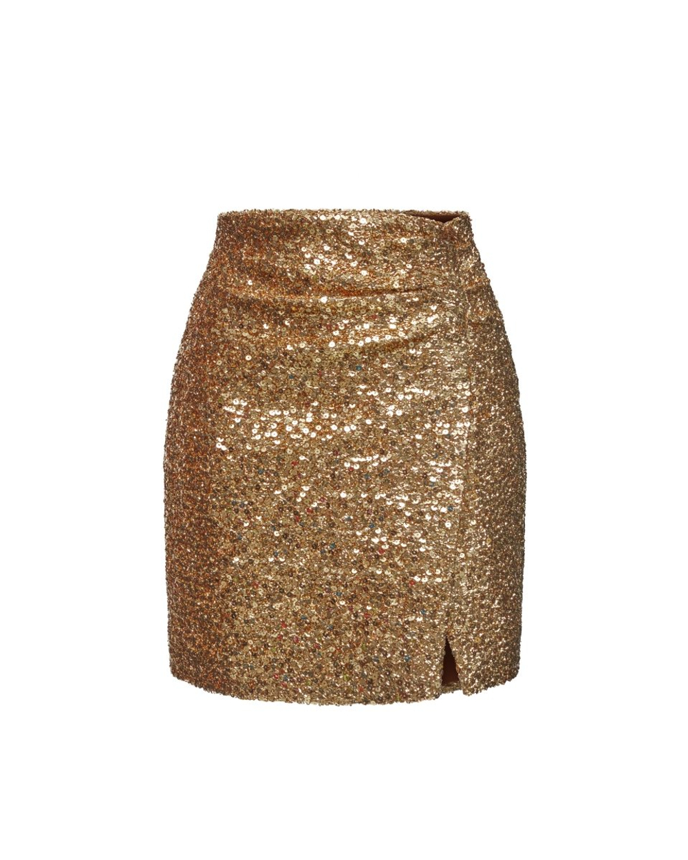 Юбка мини драпированная из пайеток