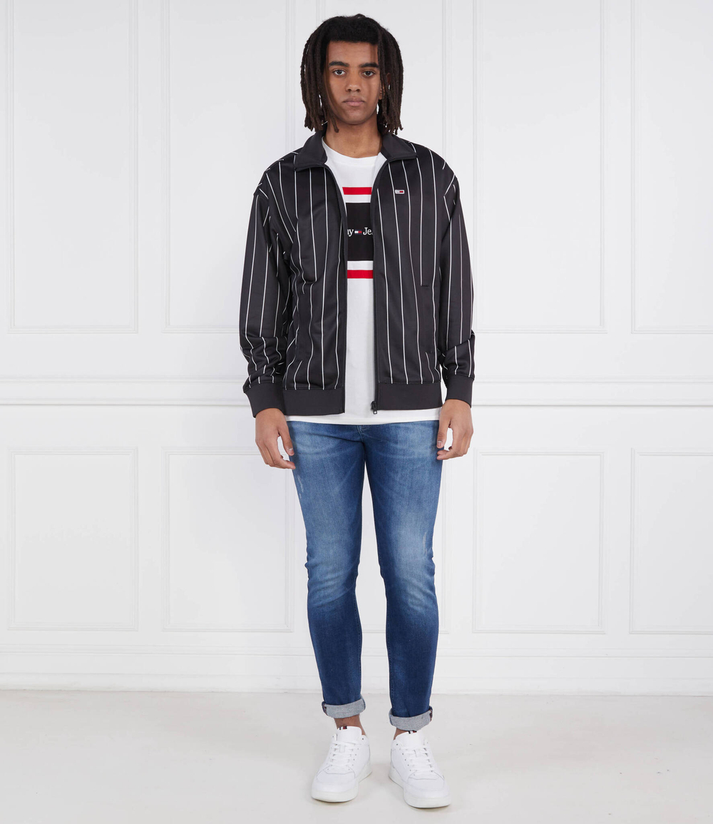 Худи TJM RLX PINSTRIPE TRACK JACKET Tommy Jeans - черный(DM0DM16360)