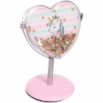 Зеркало настольное на ножке «Stylish image - Единорожек Оливер», сердце, 8*14 см (картон. коробка)