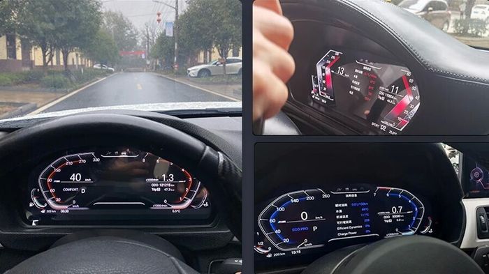 Электронная панель приборов для BMW X3 F25 2011-2017 (без проекции на лобовое) - Kuberg NH-LCD-B01-F25 с ЖК 12.3" экраном QLED