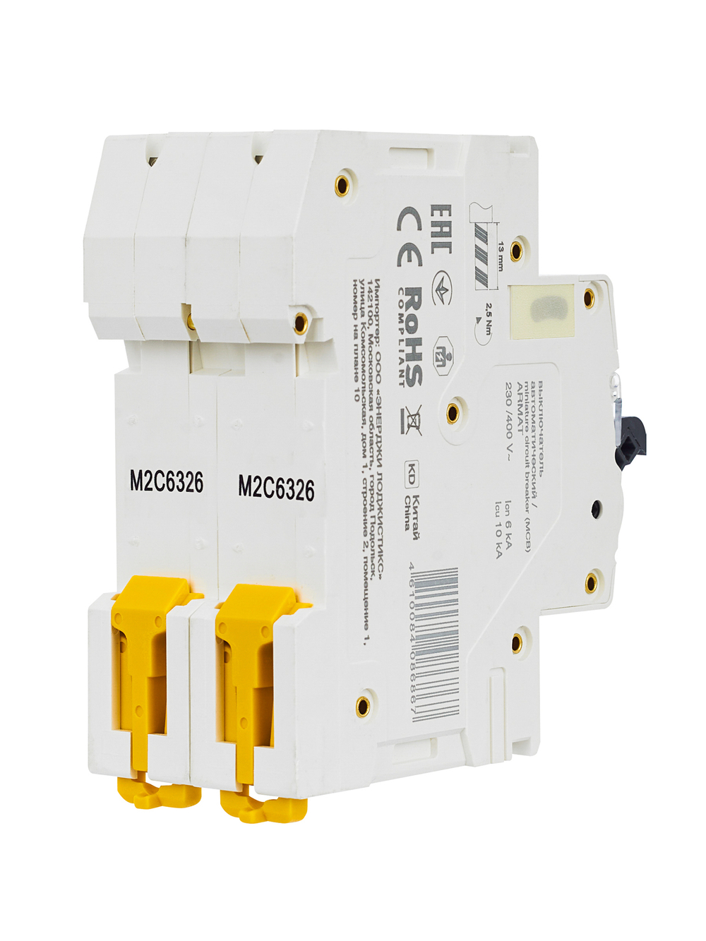 ARMAT Автоматический выключатель M06N 2P C 63А IEK