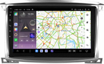 Магнитола для Toyota Land Cruiser 100, Lexus LX470 2002-2007 (климат на цветном экране) - Kuberg QLed, Android 13, TS20, CarPlay, SIM-слот