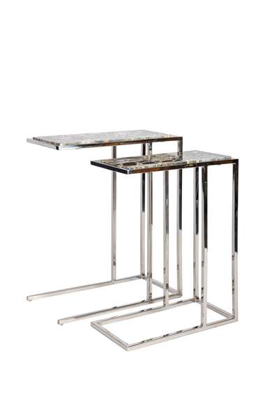 Кофейный столик Black Agate silver S