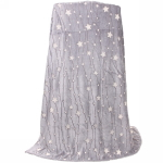 Плед 100*150см «Neon-Звездопад» светящийся, цвет серый, микрофлис Ультрамарин