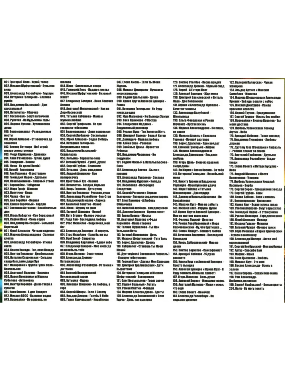 Лучшие Хиты Шансона за 30 лет, часть 3 (MP3 Флешка)