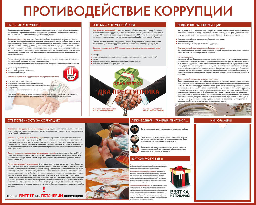 Стенд "Противодействие коррупции"