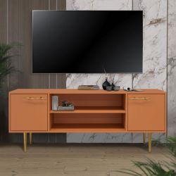 Тумба под ТВ Арт Колор matte 155см Стайл Голд Томленый оранжевый матовый