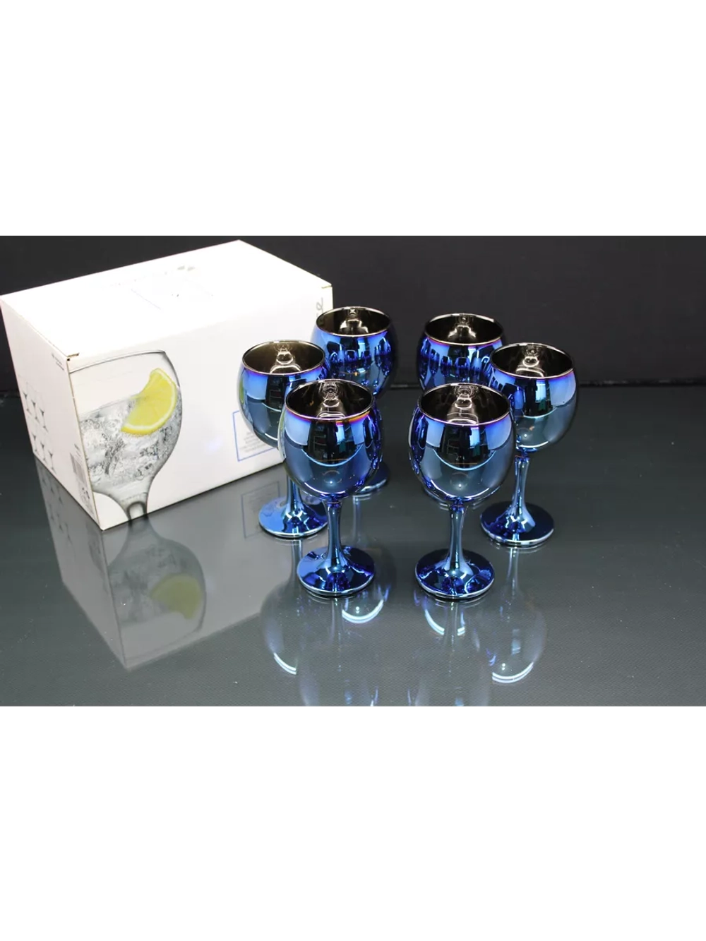 Фужеры для вина 6 штук Лазурит