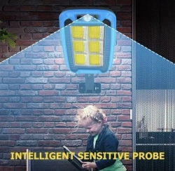 Светильник уличный / Фонарь уличный на солнечной батарее с датчиком движения/Светильник светодиодный с пультом