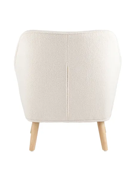Кресло Richie, белая обивка тедди