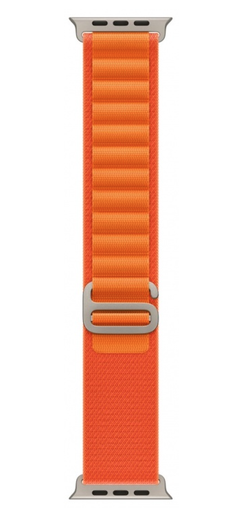 Apple Watch Ultra 49mm Titanium Case with Orange Alpine Loop