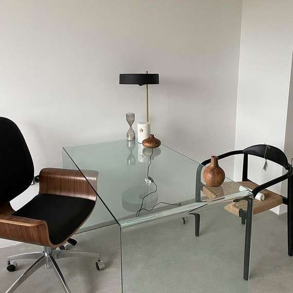 Стеклянный письменный стол Glass 125х70 см