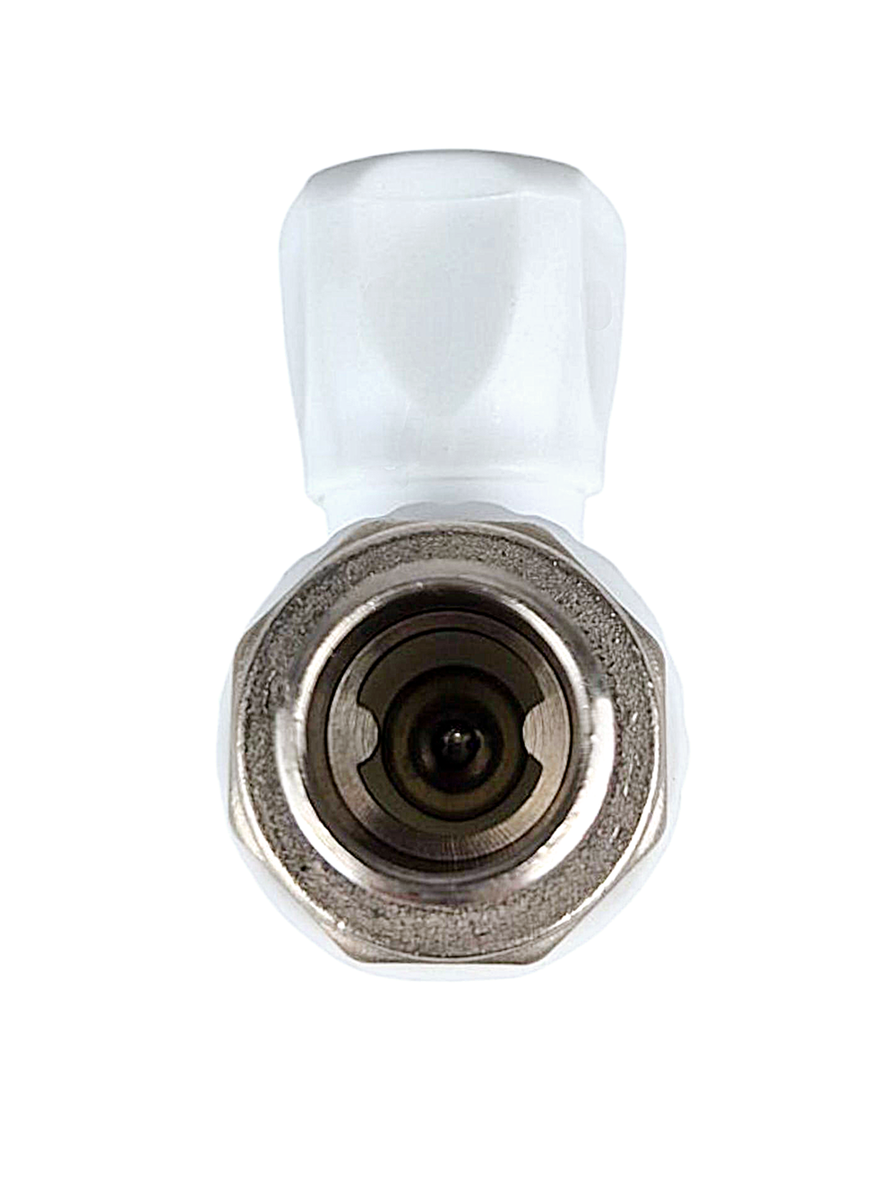 Кран шаровой для радиатора прямой PPR 20х1/2,  белый, РТП (50/1)