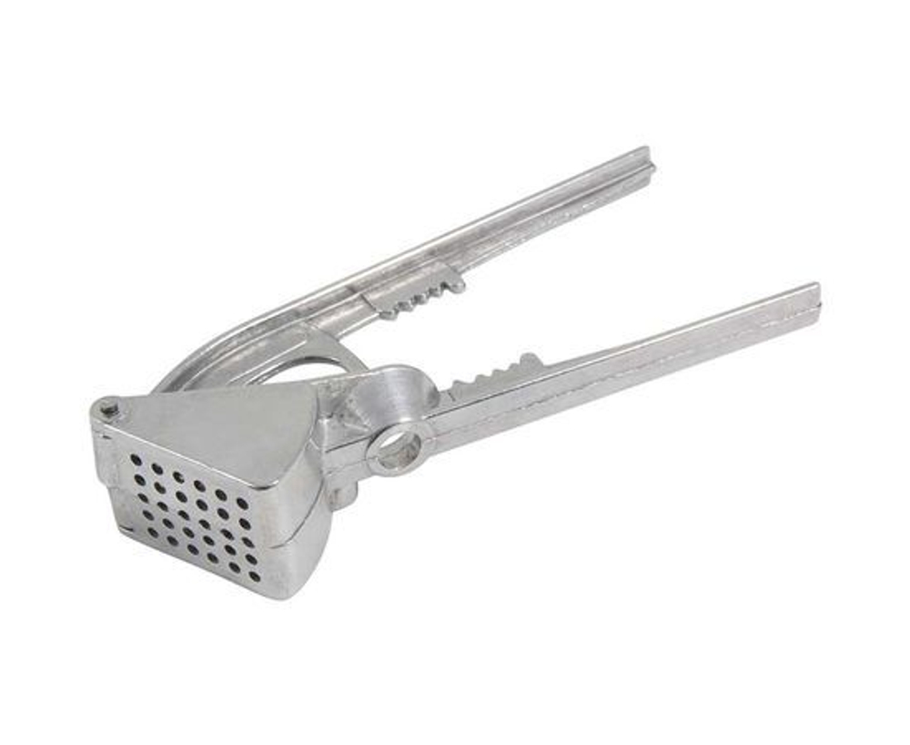 Пресс для чеснока измельчитель кухонный Чеснокодавилка алюминиевая с орехоколом и косточковыдавливателем 004490