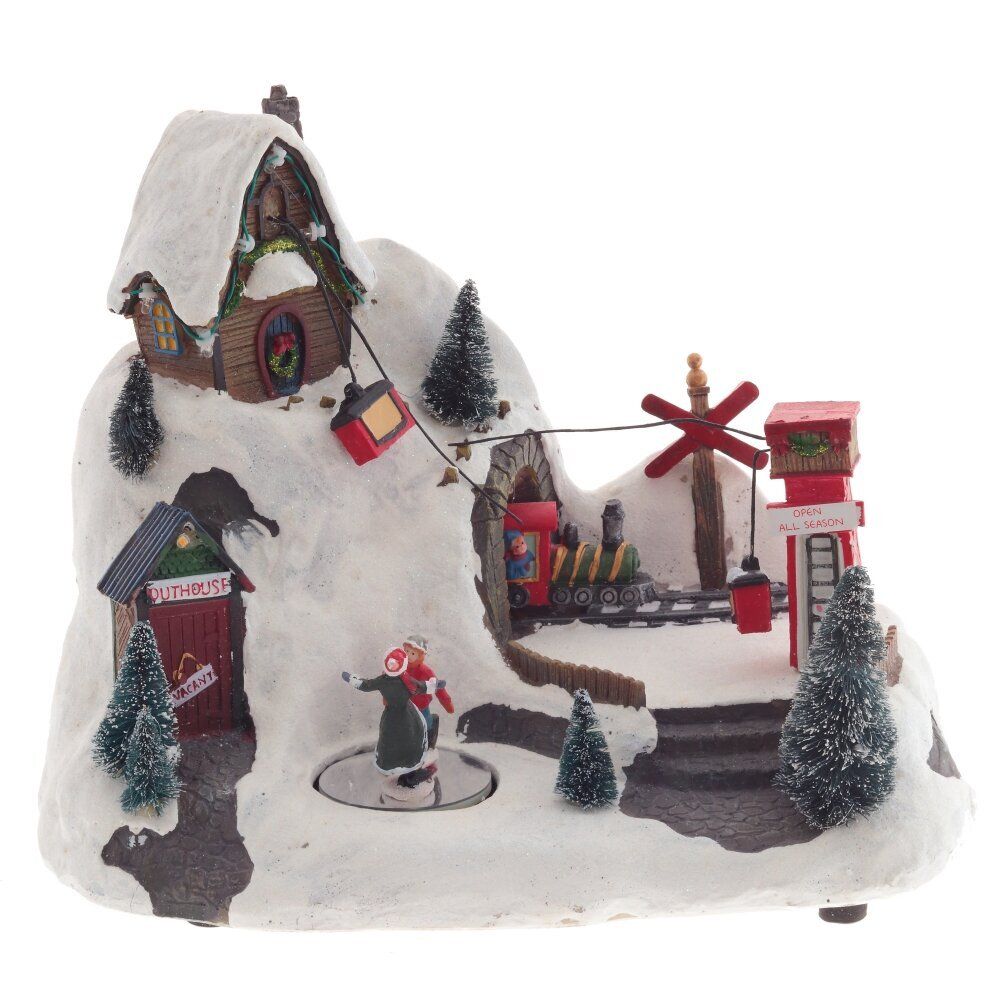 GAEM Фигурка декоративная "Рождество" (4 мелодии, подсвет, движ, 3xAA н/п, +USB), L30,5 W20 H24 см