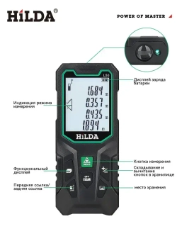 Лазерный дальномер , Зелёный свет,50м 2.0 мм,Доступно на открытом воздухе