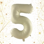 Шар фольгированный 32'/81см «Цифра «5» (молочный)
