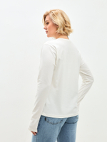 Молочный лонгслив свободного кроя