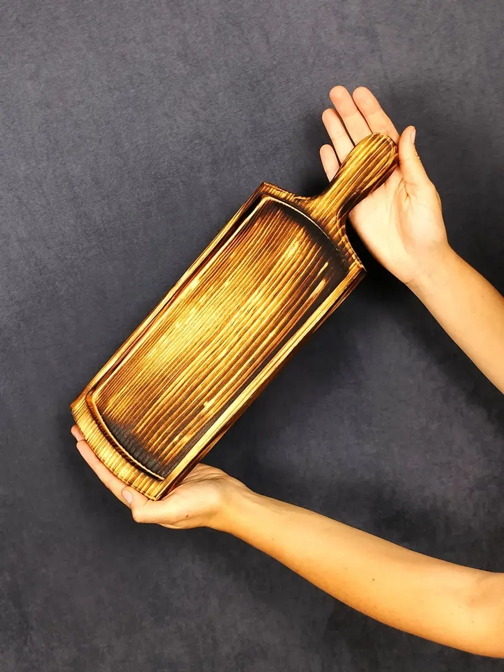 Деревянная менажница для нарезки, подачи из кедра