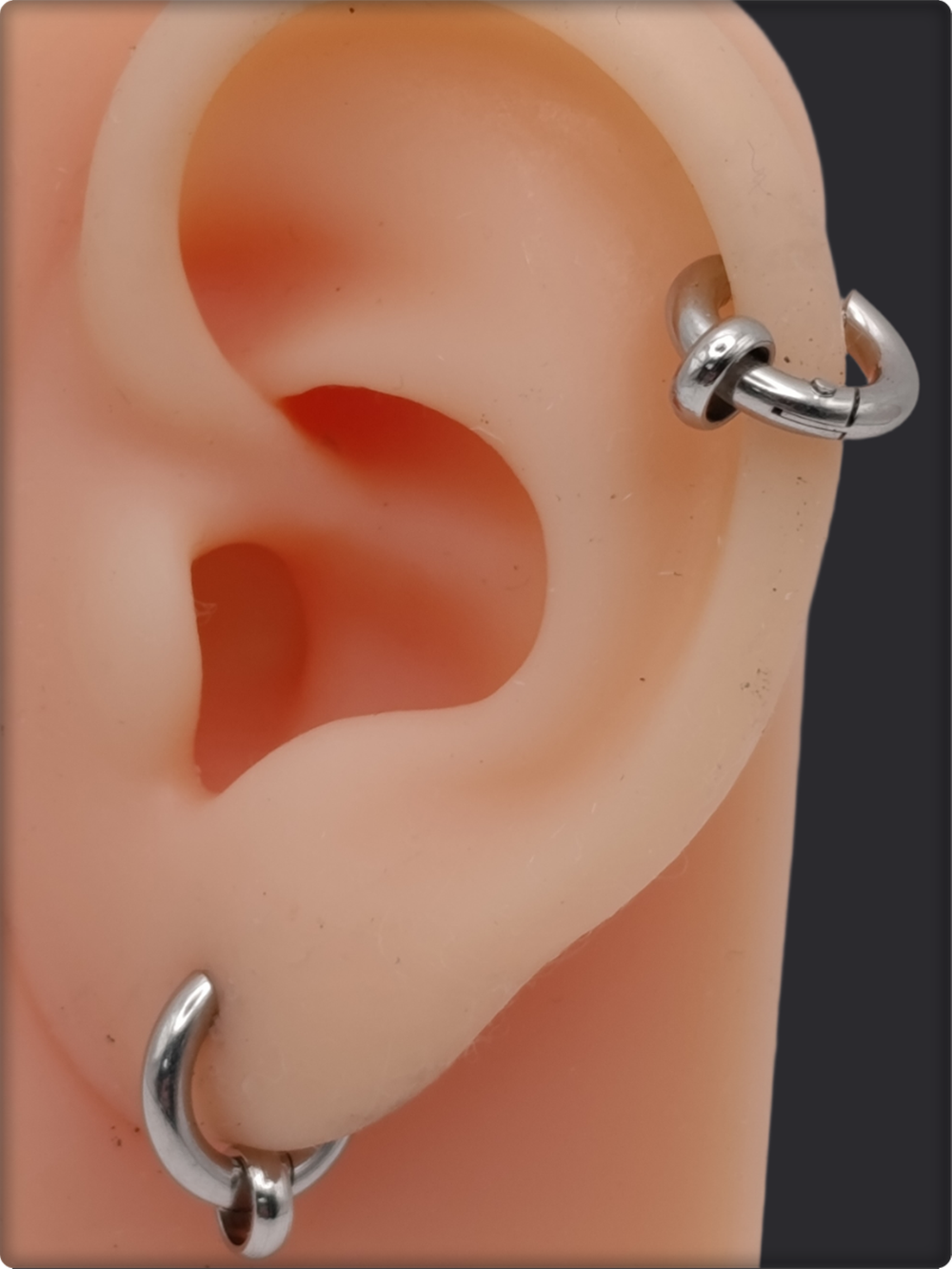 Серьги кольца для пирсинга ушей стальные.