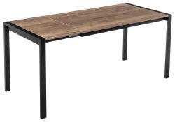 Стол Центавр 120(160)х70х75 дуб велингтон / черный матовый