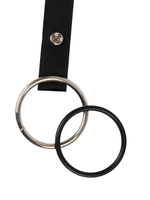 Мужской полый страпон на регулируемых ремнях - 18,5 см. (Цвет: телесный с черным)