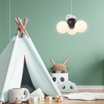 Люстра подвесная 3x40Вт G9, металл/стекло, белый/коричневый, плафон белый матовый