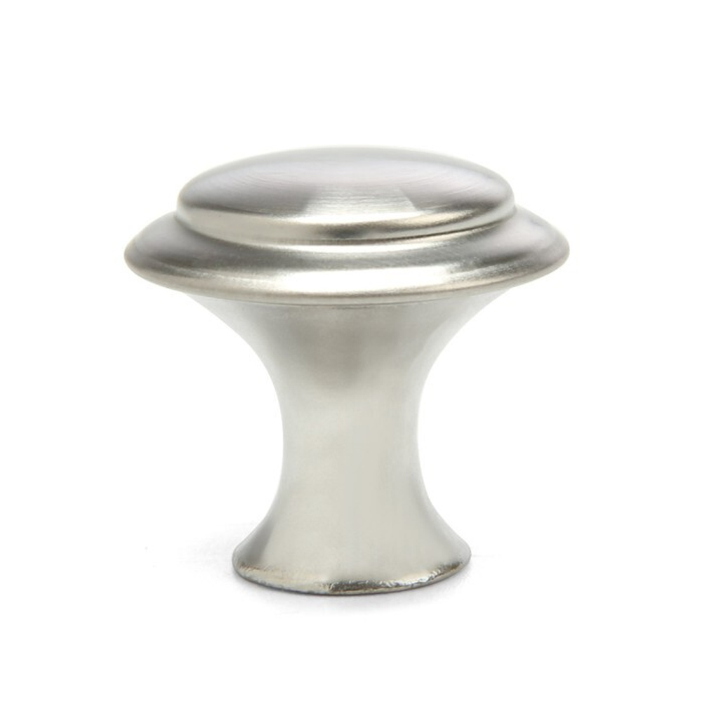 Ручка кнопка ТУНДРА, d=23 мм, цвет матовый никель (2шт)