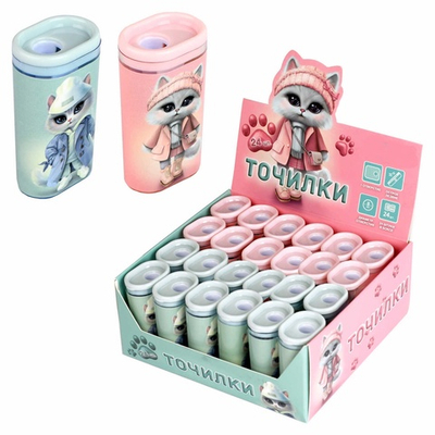 Точилка ГОРОДСКИЕ КОШЕЧКИ, ассорти