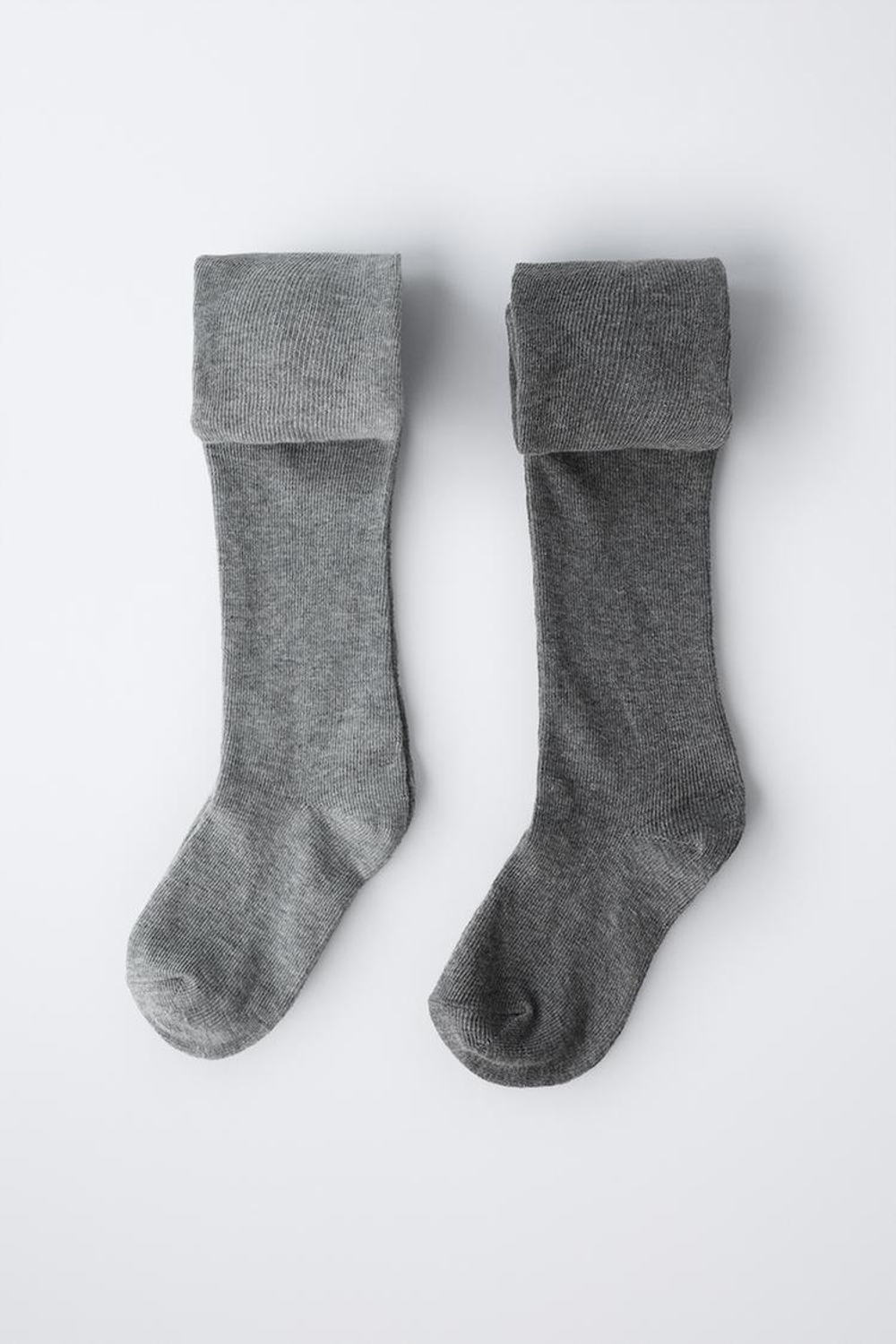 ZARA НАБОР ИЗ ДВУХ ОДНОТОННЫХ КОЛГОТОК, СЕРЫЙ МЕЛАНЖ