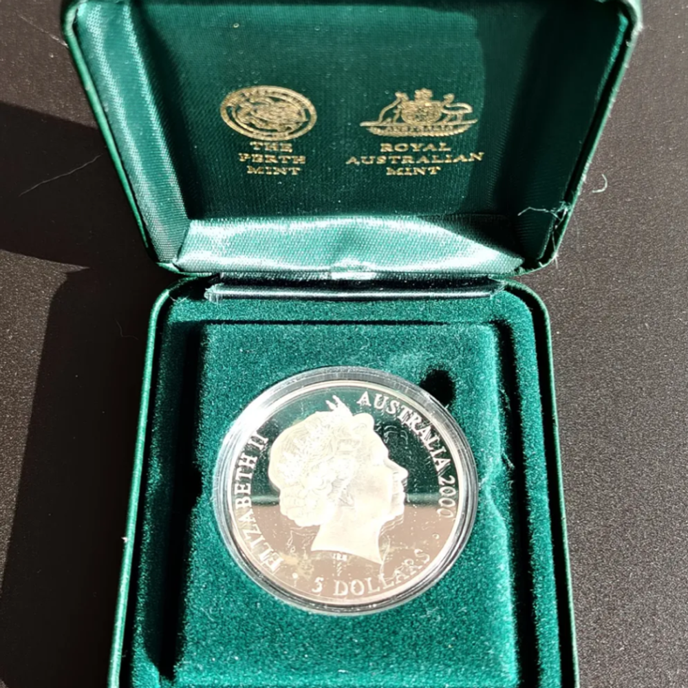 Монета 5 долларов Австралия 2000 г. (XXVII летние Олимпийские игры, Сидней 2000 - 7 фигур)