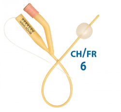 Катетер Фолея латексный с силиконовым покрытием двухходовой педиатрический MEDEREN