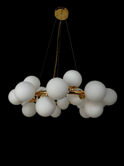 Люстра подвесная Lanbos, 25 LED ламп G9, 175 Вт, до 30 кв м, золотая