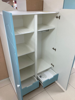 Шкаф 2-х дверный 1000 МДФ белый/ниагара Кнопка