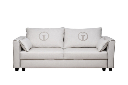 Диван Garda Decor Марко (Marco) трехмест. раскл., светло-серый Koza2601-ECRU+Nev21 225*102*92 см